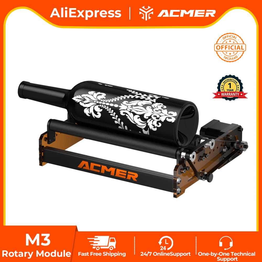 Rotary Axis Laser Engraver - Rullo rotante laser ACMER M3 360