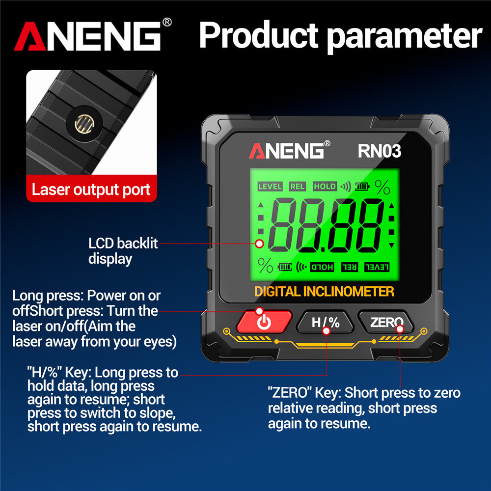 ANENG RN02/RN03 Inclinometro D - Industrial Laser Alignment recensione e prezzo