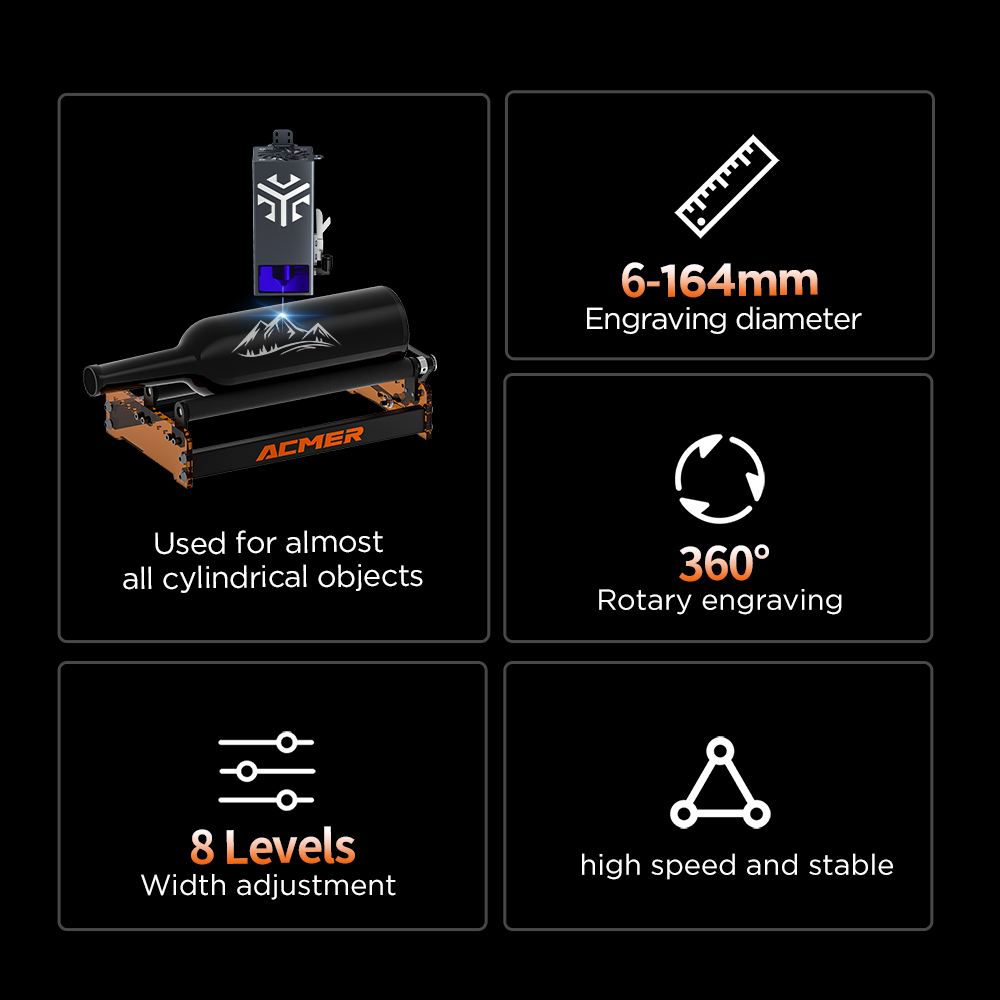 Rullo rotante laser ACMER M3 3 - Rotary Axis Laser Engraver recensione e prezzo