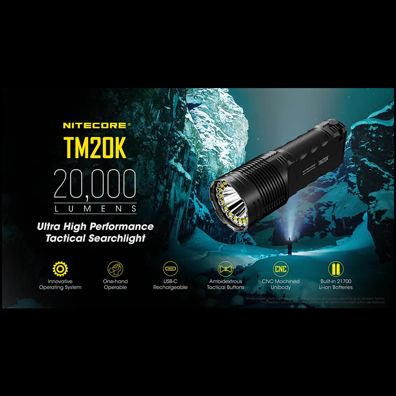 NITECORE TM20K Torcia tattica  - Honeycomb Laser Bed recensione e prezzo